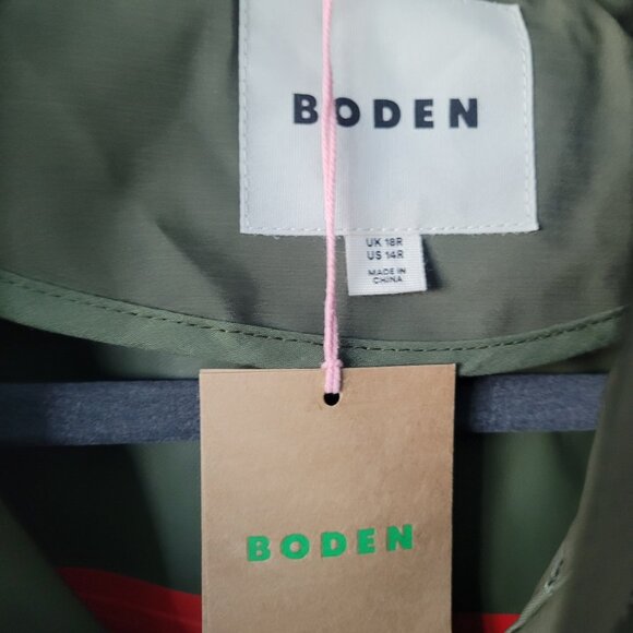 NWT BODEN WELLS Spot Waterproof Coat Size 14R - Picture 7 of 8